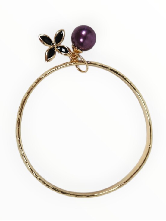 Coco Hawaiian Jewelry - cocoa Hawaiian gold tone tarnish free petite wrist or kids bangle bracelet 60mm